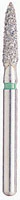 Kerr BluWhite Diamond Bur FG 250C, Coarse, Flame, Friction Grip, 5/Pk
