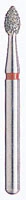 BluWhite Diamond™ Bur, FG, Football, Fine, Red Ring, Equilibrating & Contouring, #610F, 1.8 mm Diameter, 2.8 mm Length, 5/Pkg