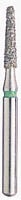 BluWhite Diamond™ Bur FGSS, Coarse, Round End Taper, #725C, 1.4 mm Diameter, 6.2 mm Length, Green Ring, 5/Pkg