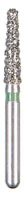 BluWhite Diamond™ Bur FGSS, Coarse, Taper Round End, #785C, 2.2 mm Diameter, 7.8 mm Length, Green Ring, 5/Pkg