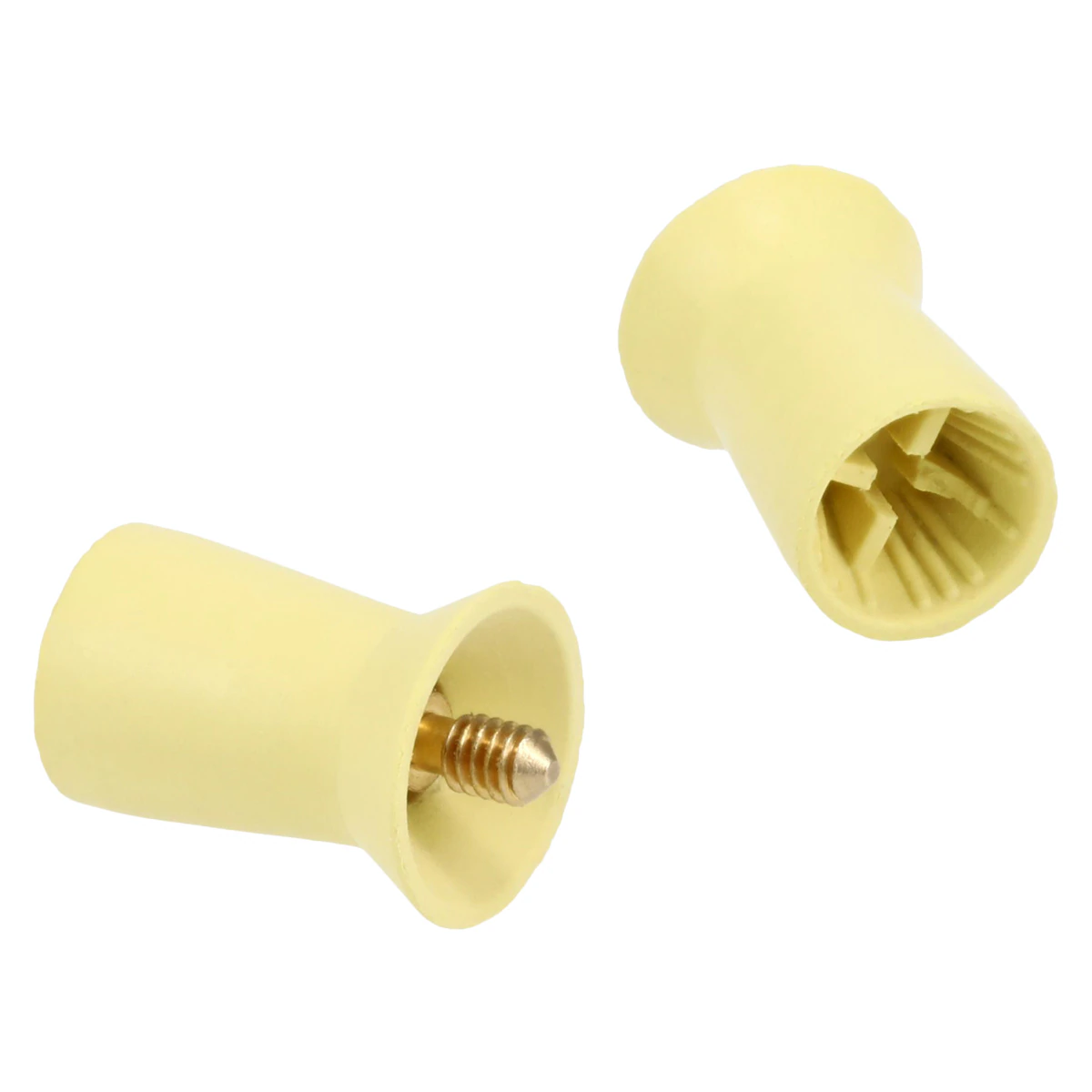Densco Prophy Cup, Screw Shank, Firm Yellow, Ribbed/Webbed, 144/Box, 085133-144