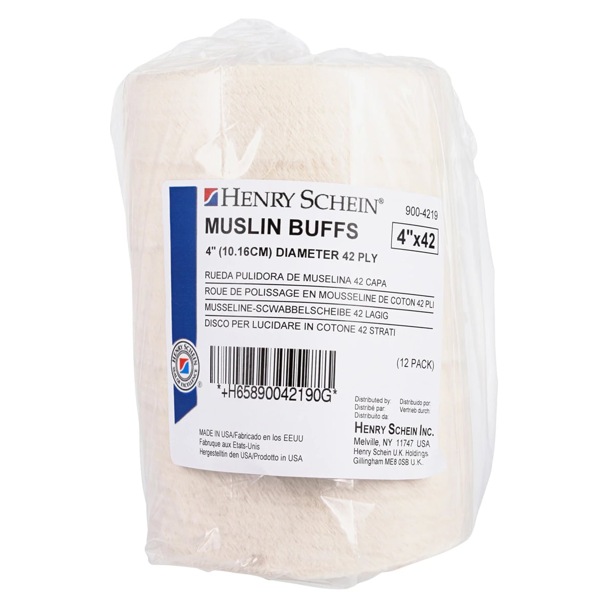 Muslin Buffs, 4" x 42 Ply, 12/Box