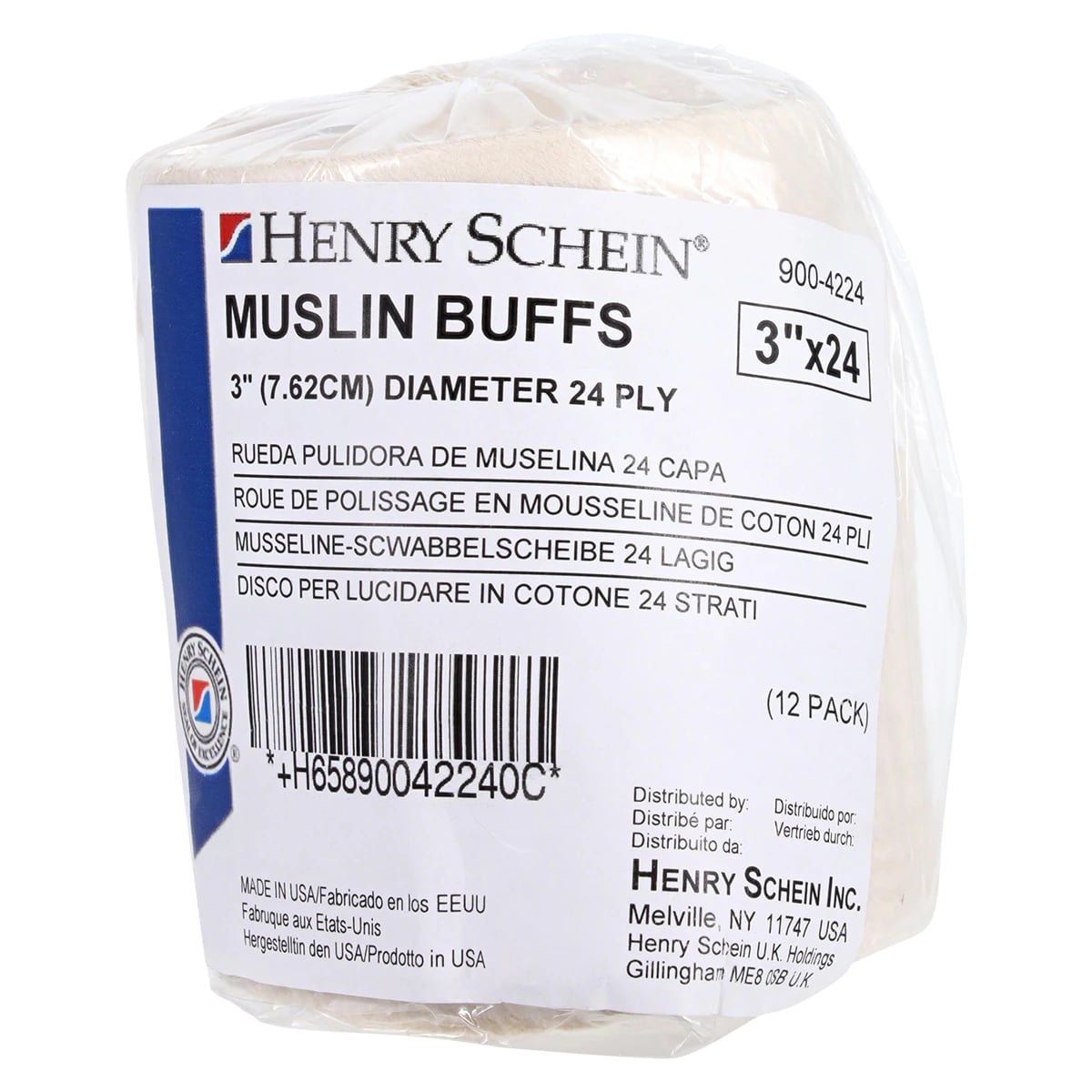 Muslin Buffs, 3" x 24 Ply, 12/Box