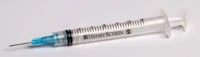 Henry Schein Hypodermic Syringe with Needle, 3cc, 25G x 5/8", Luer Lock, Sterile, Latex-Free, 100/Box