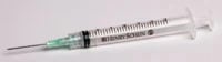Henry Schein Hypodermic Syringe with Needle, 3cc, 21G x 1", Deep Green, Latex-Free, Sterile, 100/Box