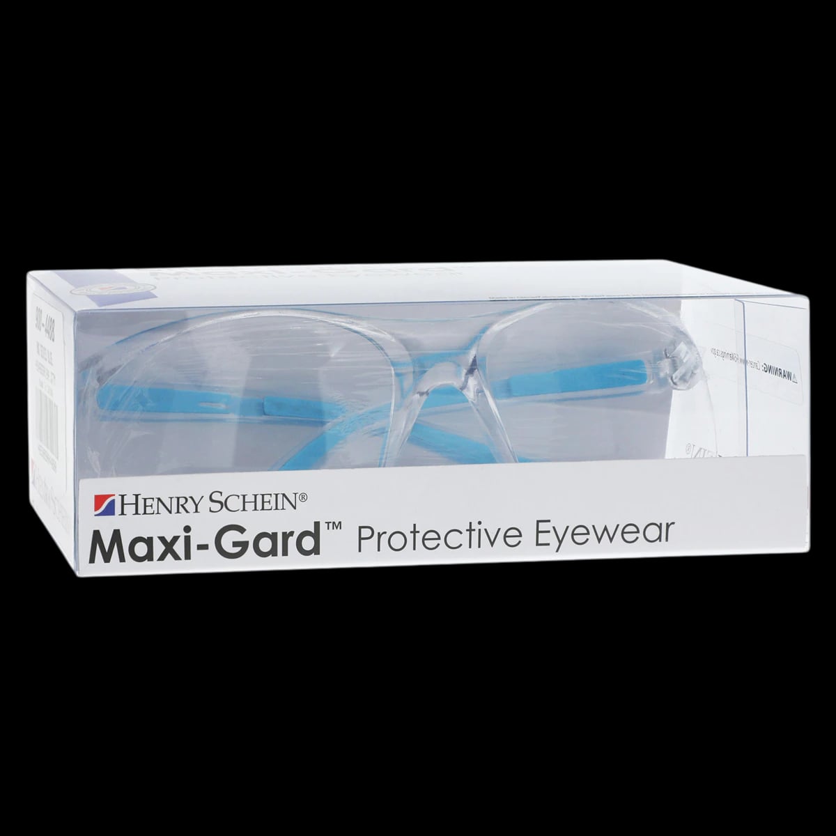 Maxi-Gard 806 Series Protective Eyewear, Clear Lens, Universal, Blue Frame