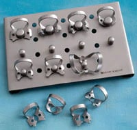 Rubber Dam Clamps Complete Kit, Stainless Steel, Nonreflective Matte Finish, 11/Bx