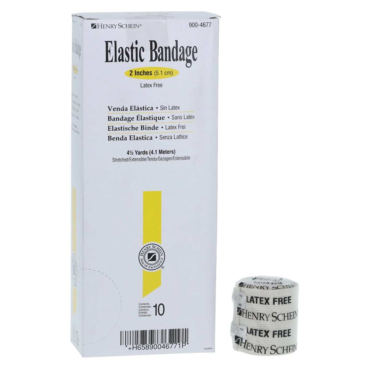 Stretch Bandage Elastic Clips, 2" x 4.5 yd, Tan, Non-Sterile, 10/Box