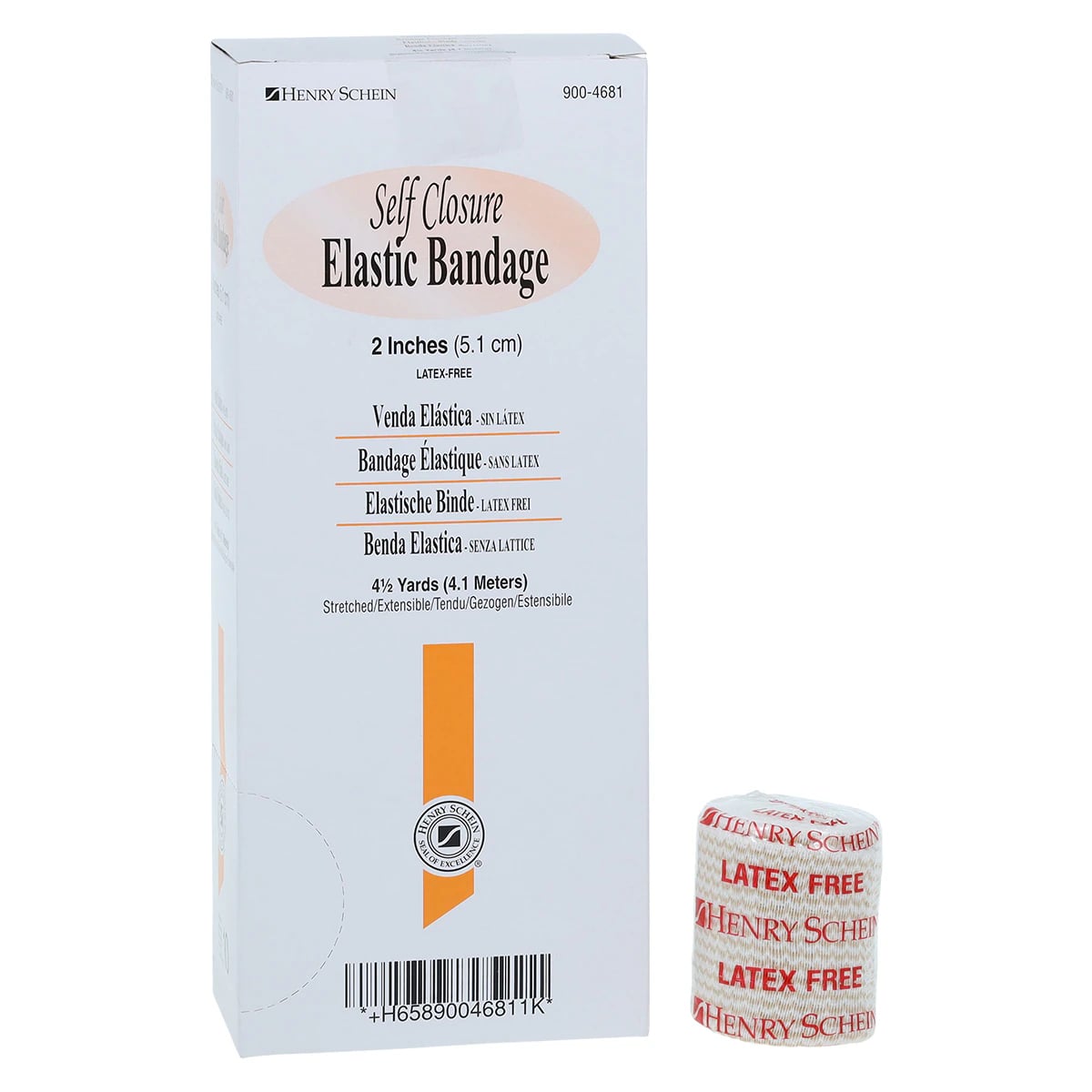 Stretch Bandage Elastic Velcro, 2" x 4.5 yd, Tan, Non-Sterile, 10/Box