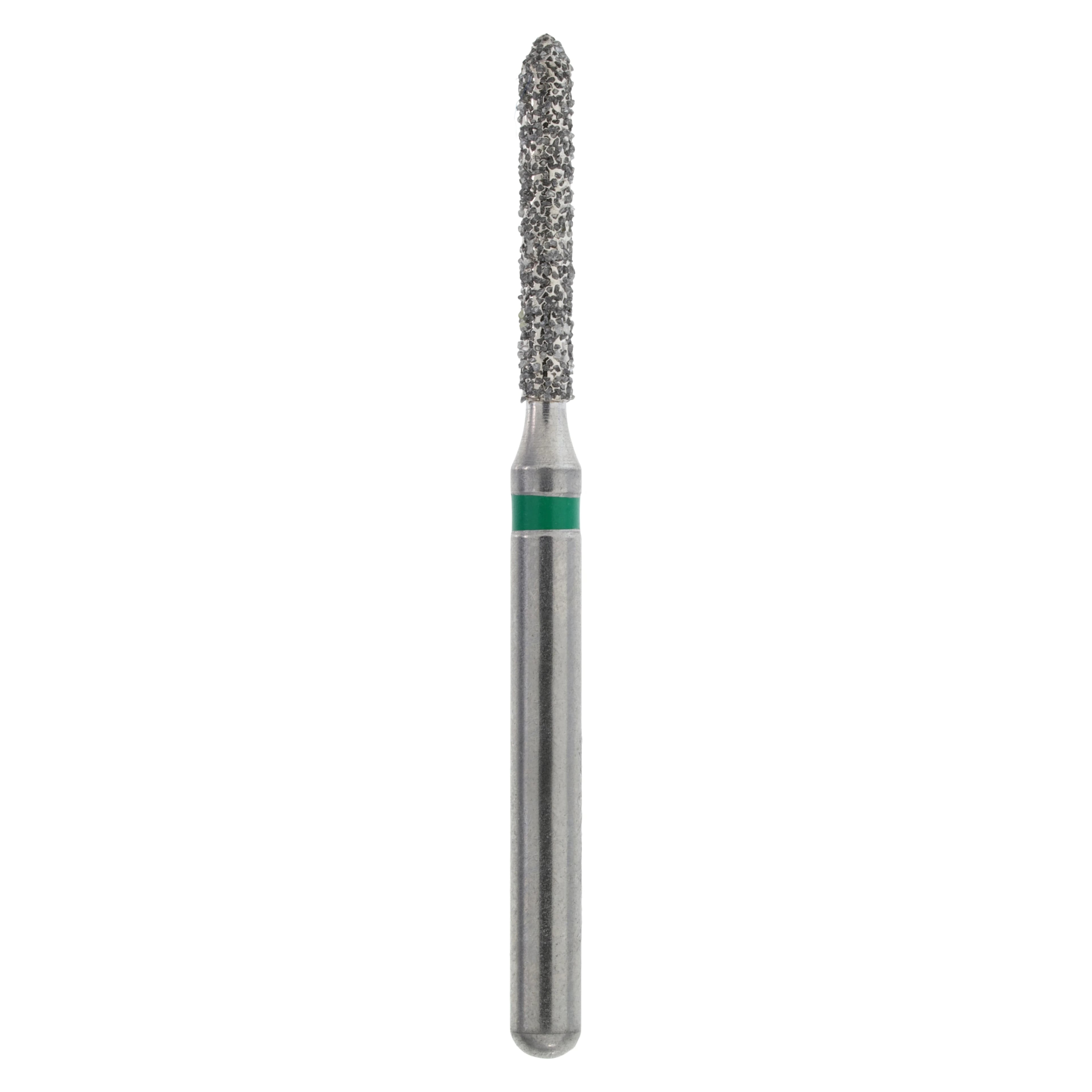 Maxima Diamond FG 885-012C Beveled Cylinder Bur, Friction Grip, Coarse, 8.0 mm, 5/Pk