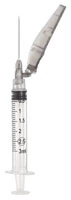 Henry Schein Hypodermic Syringe/Needle Combo, 25G x 1-1/2", 3cc, Orange, Safety, Sterile, 100/Box
