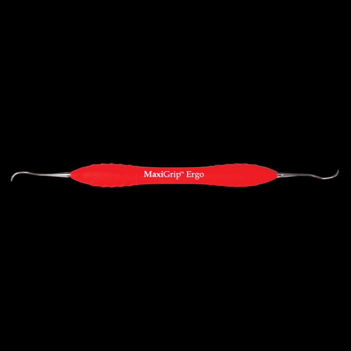 Henry Schein MaxiGrip Ergo Sickle Scaler Double End 204SD, Silicone Red Handle, Each