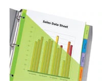 Avery Pocket 5-Tab Plastic Dividers, Big Tab, Insertable, Multicolor, 24/Box