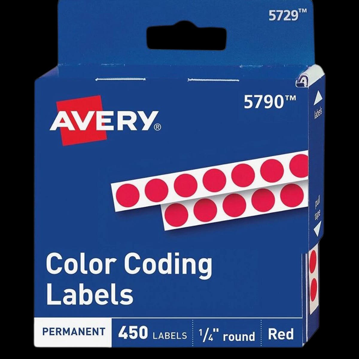 Avery Permanent Color-Coding Labels, 1/4" Diameter, Red, 450/Pack