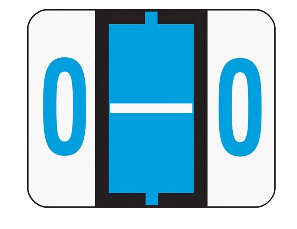 Smead Labels O Blue 1.25x1 Bar-Style Permanent Alphabetical Labels, 500/Roll, 500/Package