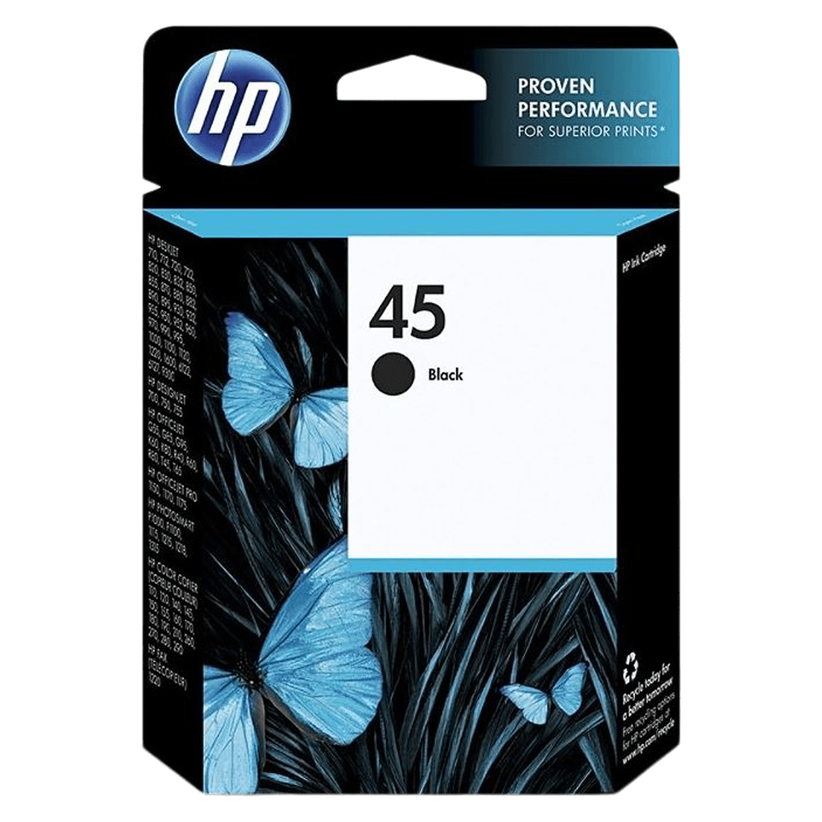 HP 45 Black Original Ink Cartridge, 51645A