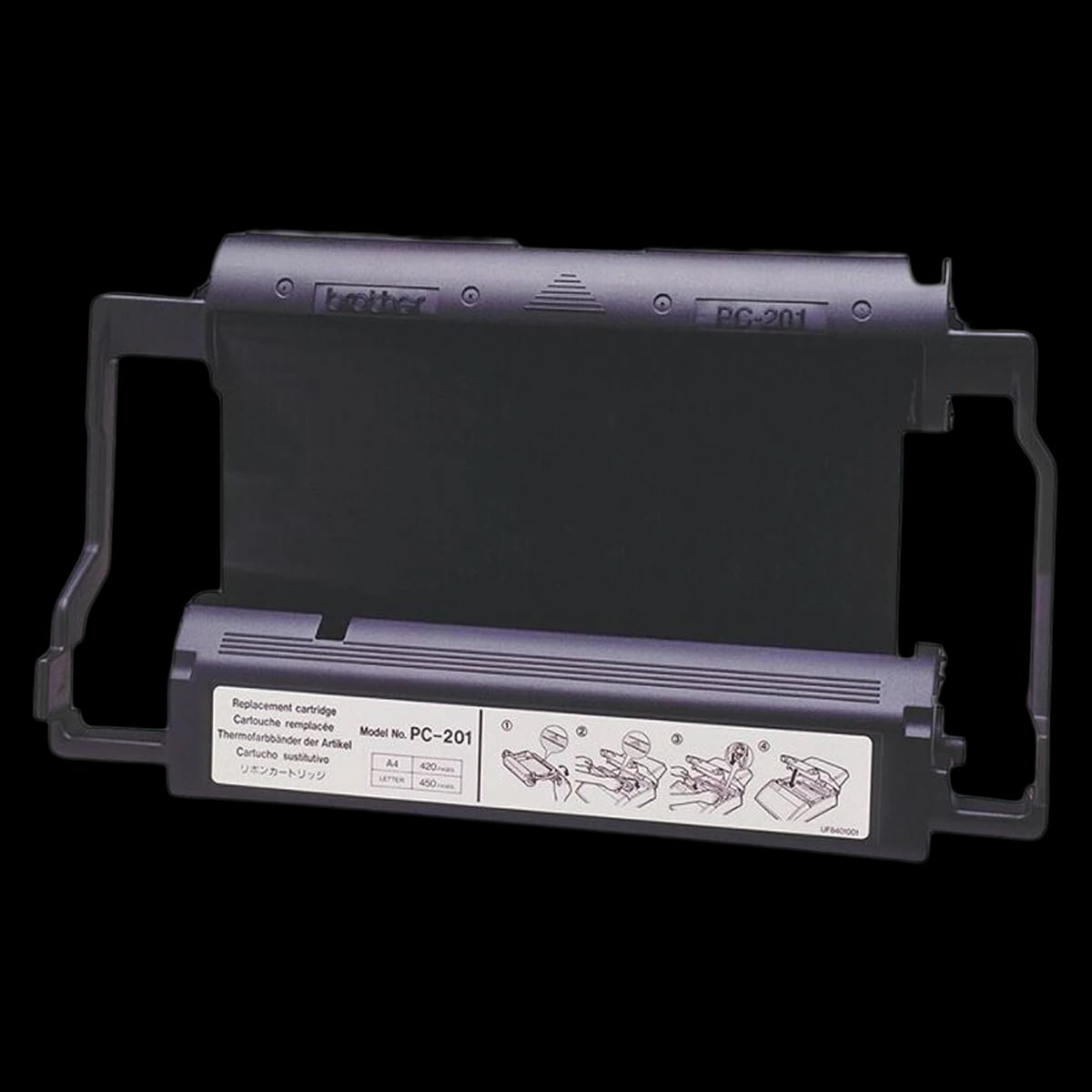Brother PC-201 Black Print Cartridge, 1/Package