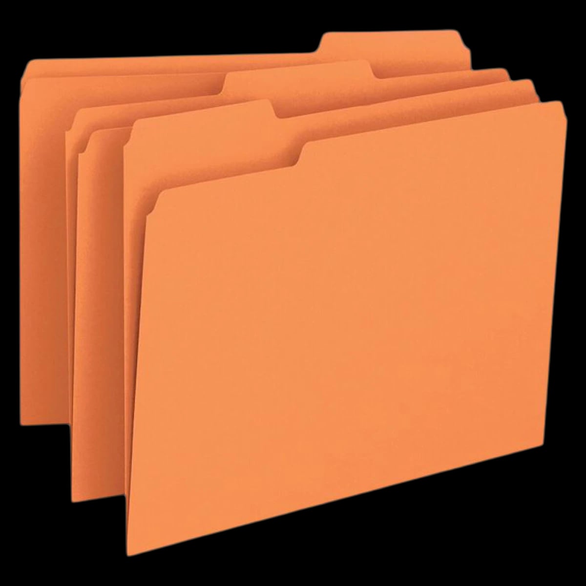 Smead Color File Folders, Letter Size, 1/3 Cut Tab, Orange, 100/Box