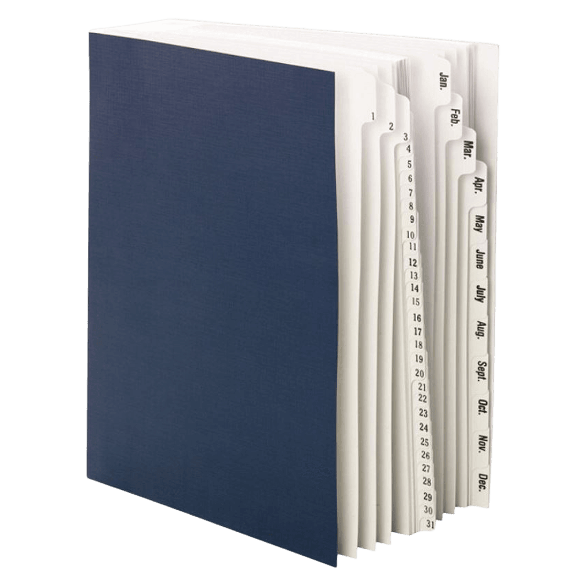 Smead Desk File/Sorter, 1-31/Jan-Dec, Letter Size, Blue/Gray, 1/Package