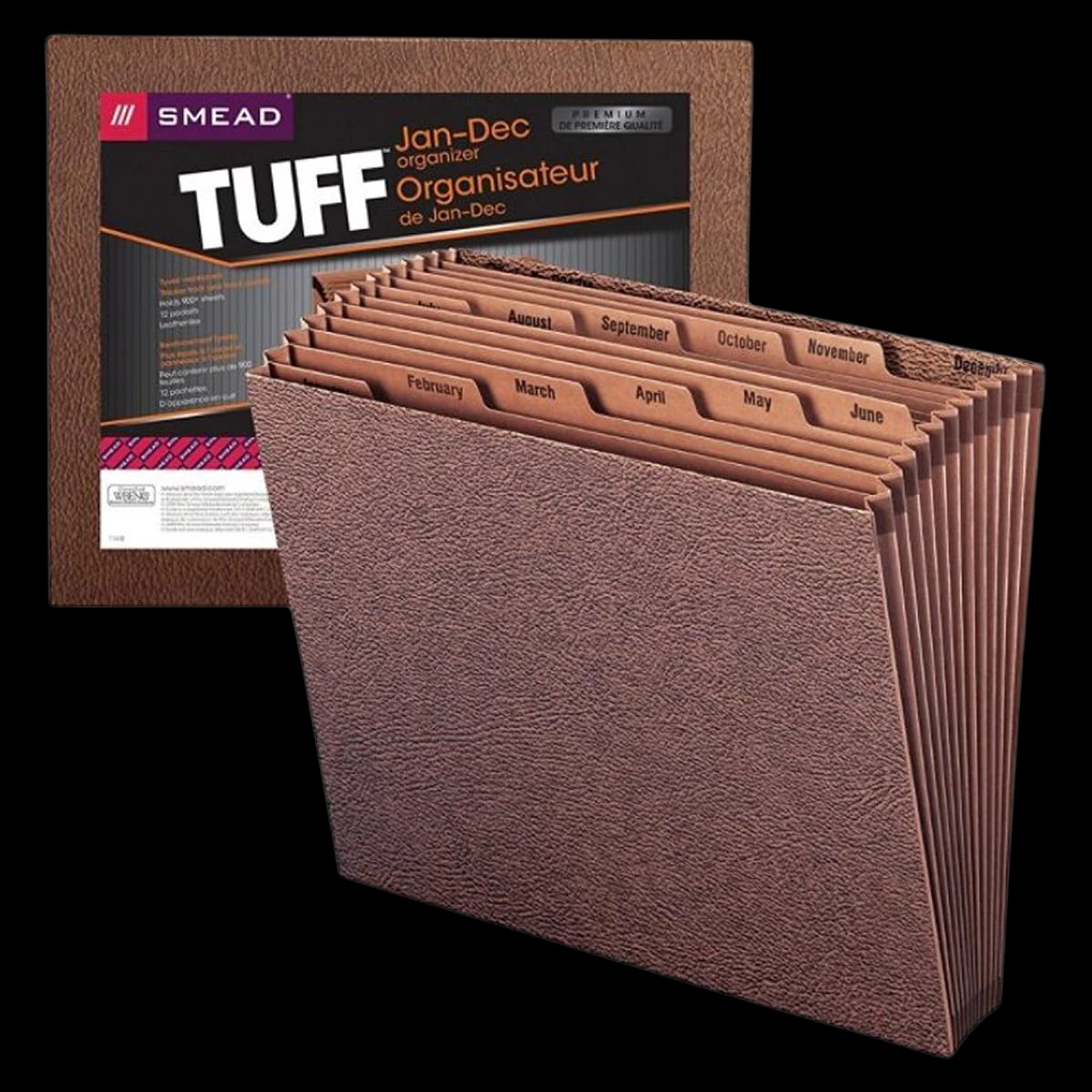 Smead Expanding File, 12 Pockets, Monthly, Letter Size, Brown, 1/Package