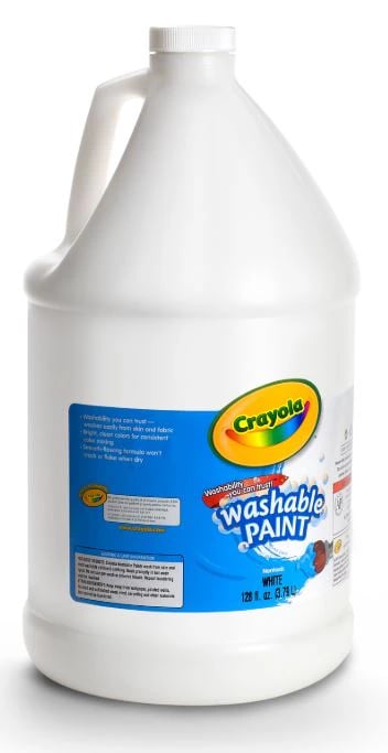 Crayola Washable Paint, White, 1 Gallon, 1/Pk