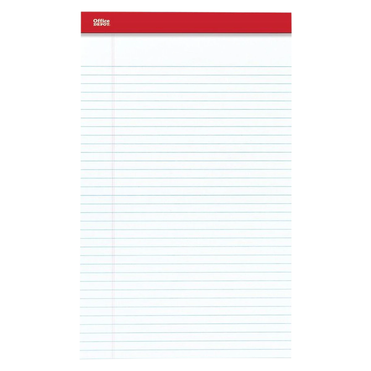 Office Depot Perforated Writing Pad, 8.5 x 14 inches, White, 12/Package