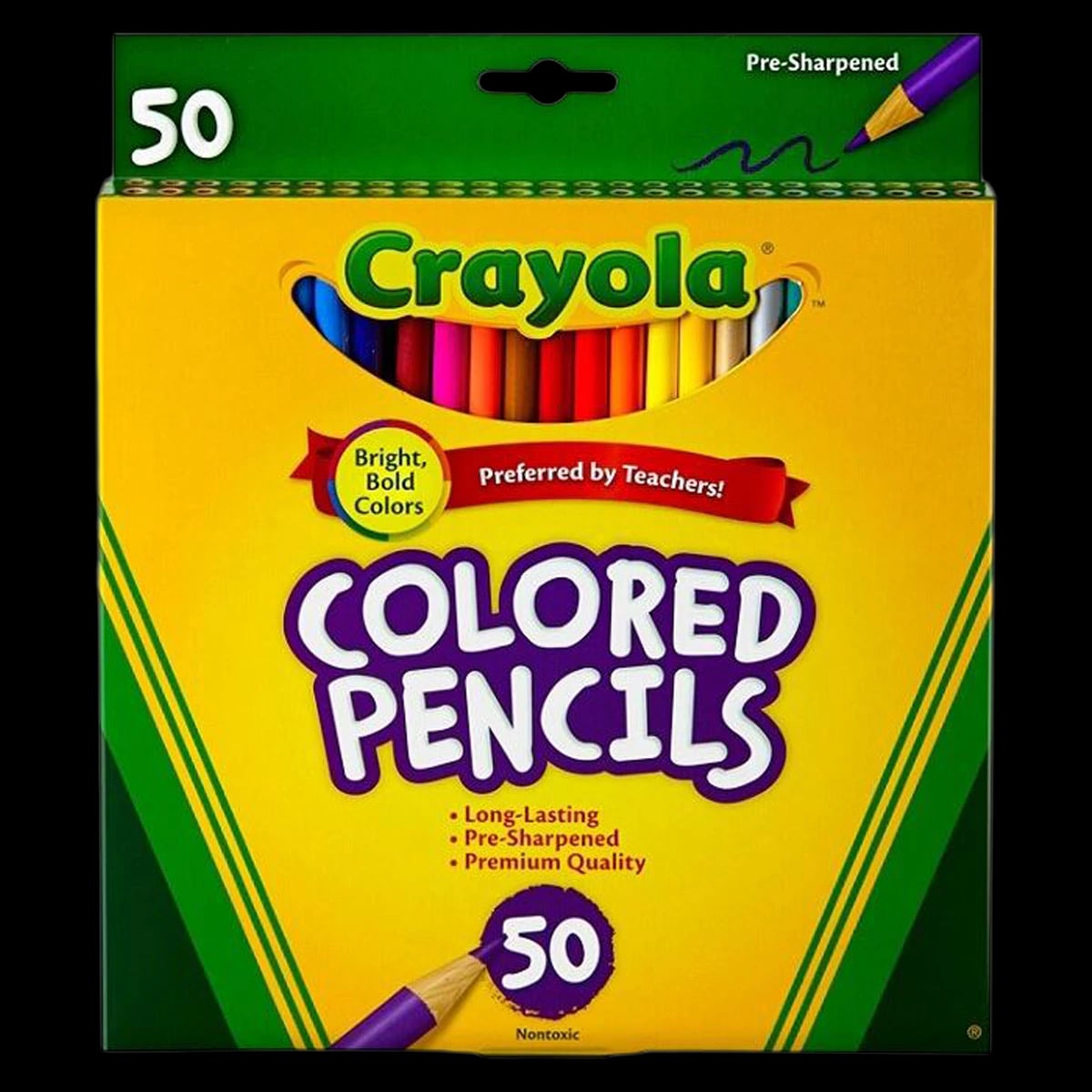 Crayola Colored Pencils, Long, Assorted Colors, 50/Box