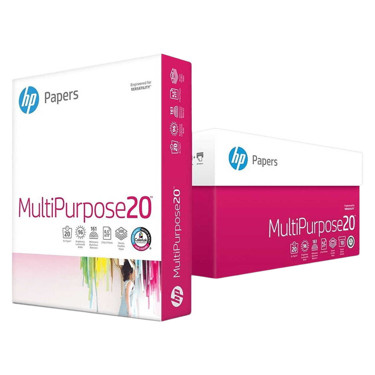 HP Multipurpose White Paper, Letter Size, 500 Sheets/Ream, 10 Reams/Case, 5000 Sheets/Case