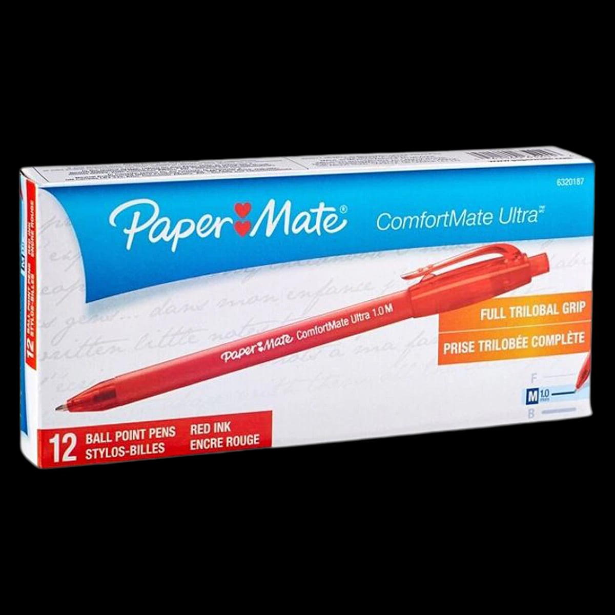 Sanford Comfortmate Ultra Ballpoint Pen, Medium Point, 1.0 mm, Red, 12/Pack