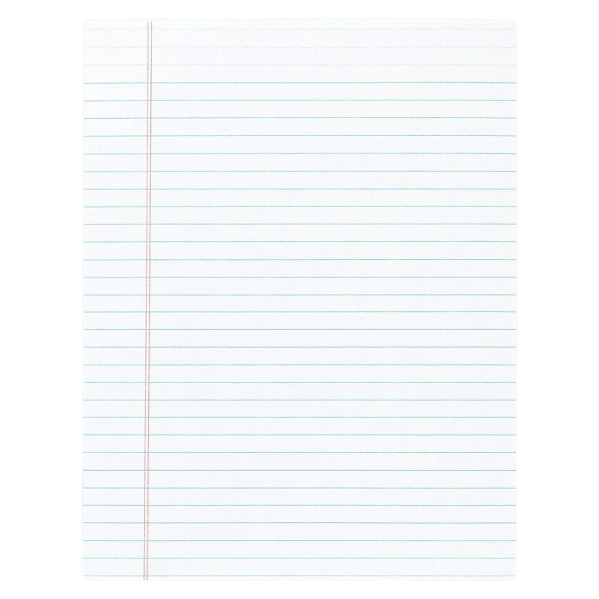 Office Depot Writing Pad, White, Legal Ruled, 8.5 x 11 in, 50 Sheets, 12/Pack