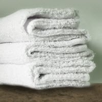 Calderon Textiles Bath Towel, White Terry, 22x44"