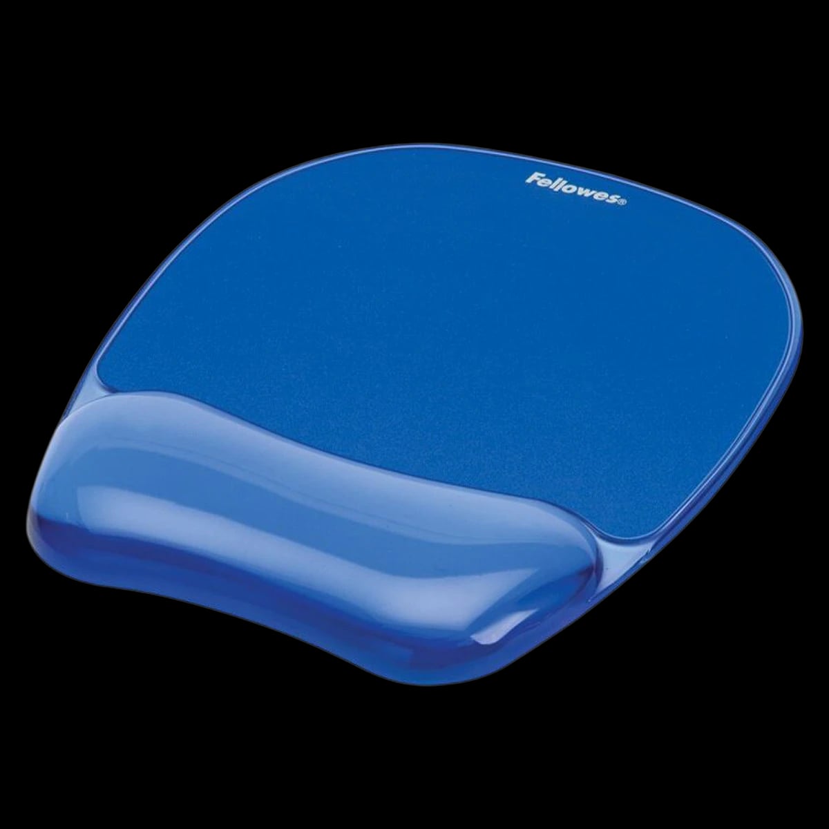 Fellowes Gel Crystals Mouse Pad with Wrist Rest, Blue, 1/Package
