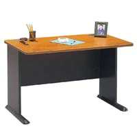 Bush Industries Office Advance Desk, 48 in, Natural Cherry/Slate, 1/Package