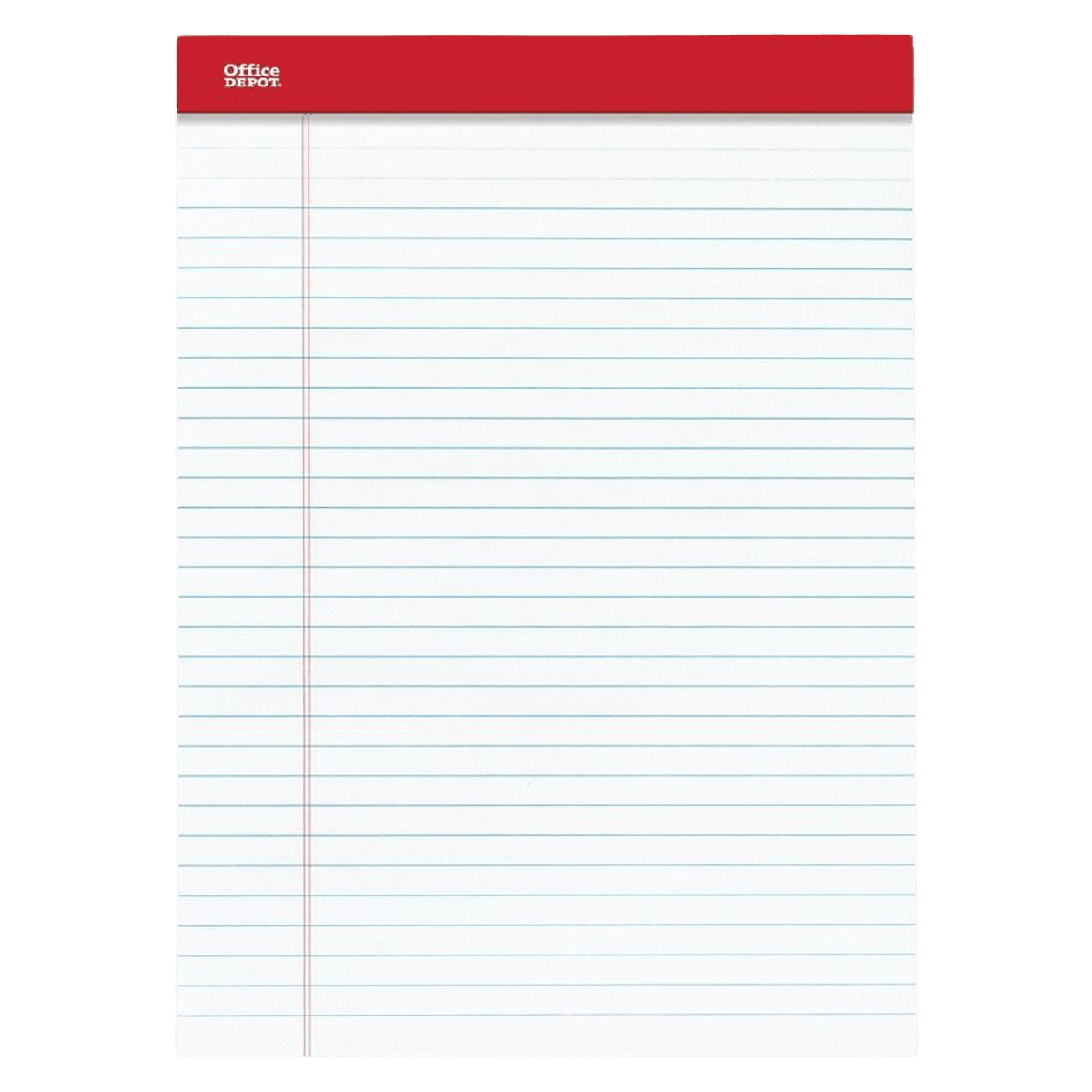 Office Depot Perforated Writing Pad, 8.5 x 11.75 inches, White, 12/Package