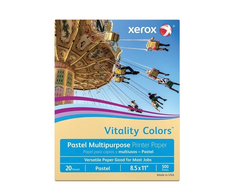 Xerox Color Paper, 8.5" x 11", 20 lb, Buff, 500/Package
