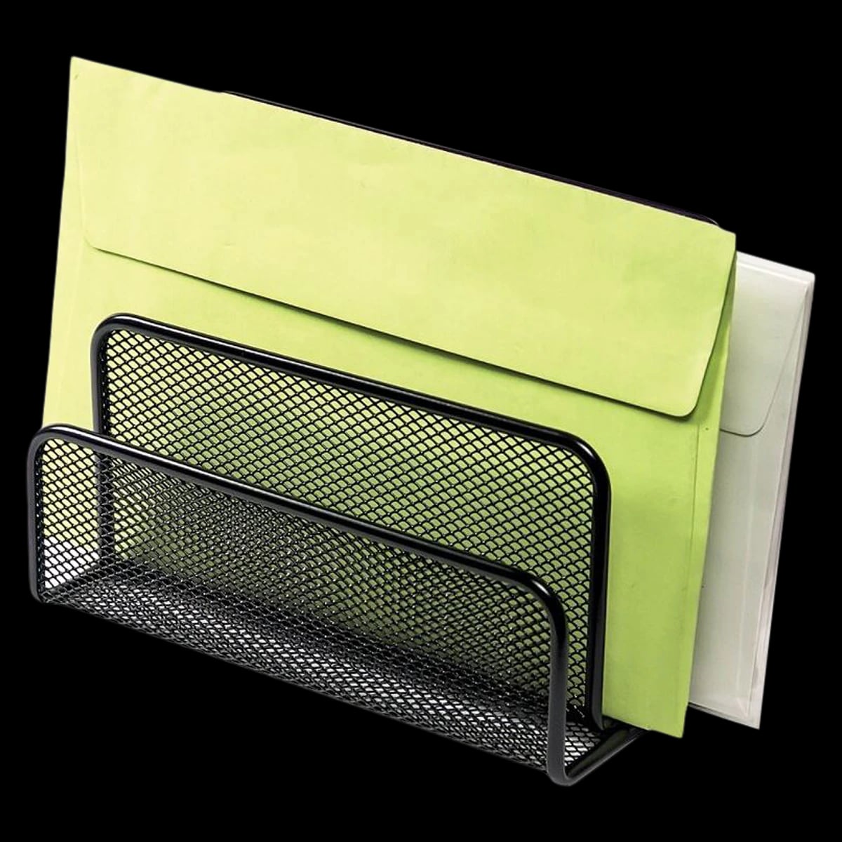 Office Depot Brand Metro Mesh Mini Sorter, Letter Holder, Black, 1/Each