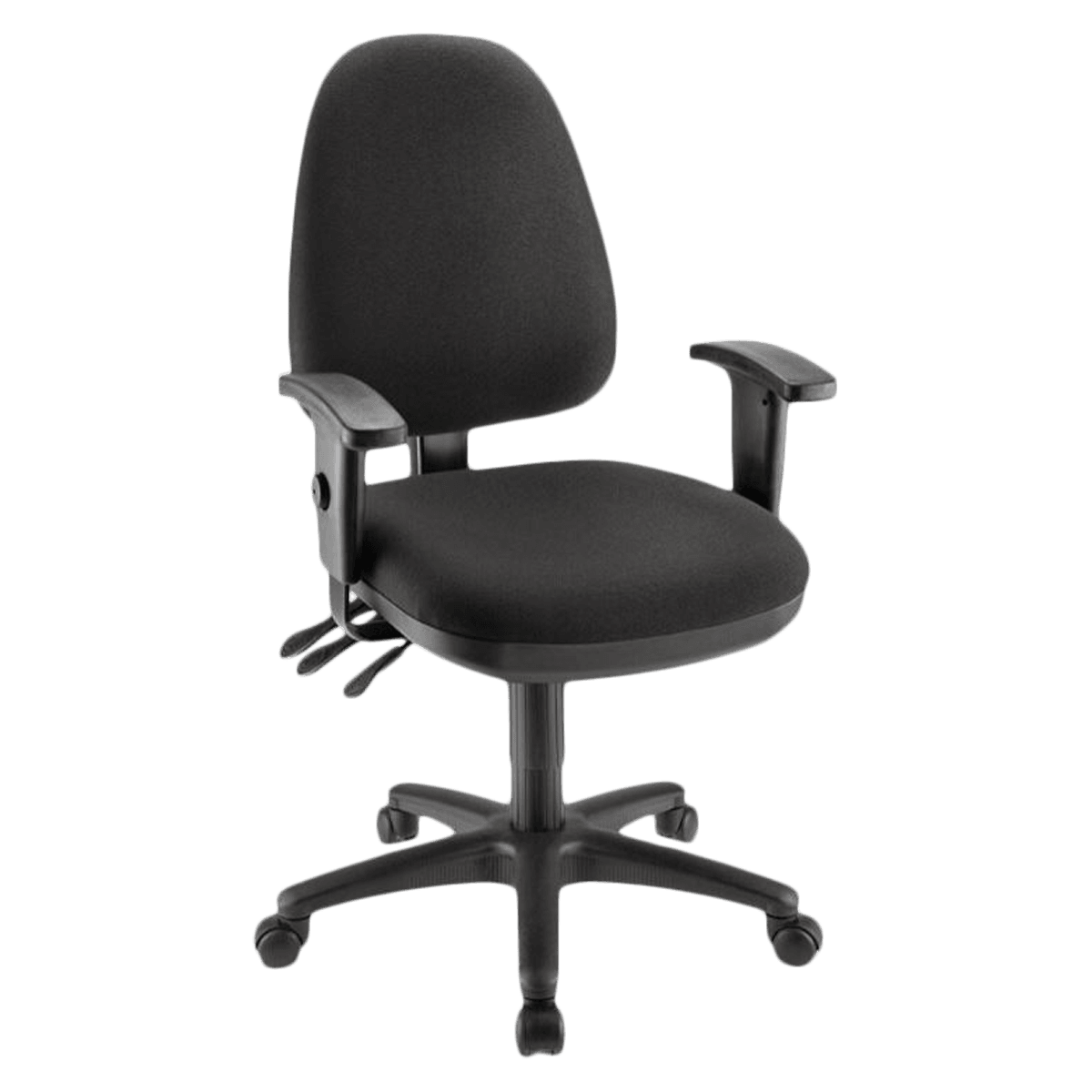 WorkPro Patriot Multifunction Fabric Task Chair, Black/Black, 1/Package