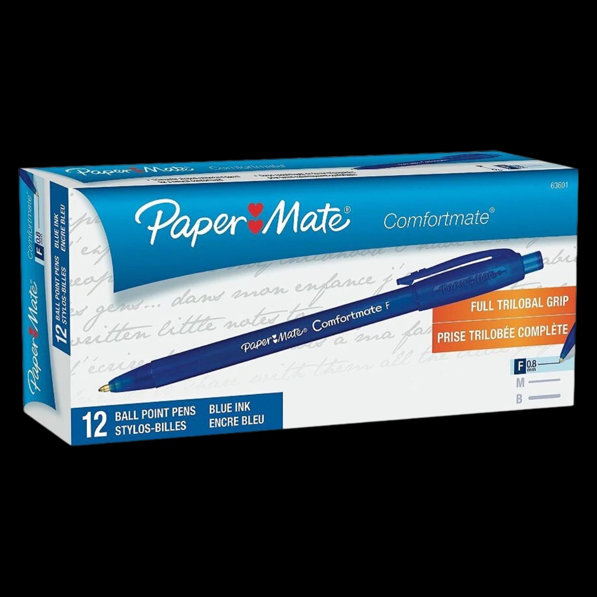 Sanford Comfortmate Ultra Ballpoint Pen, Fine Point, 0.8mm, Blue, 12/Pack