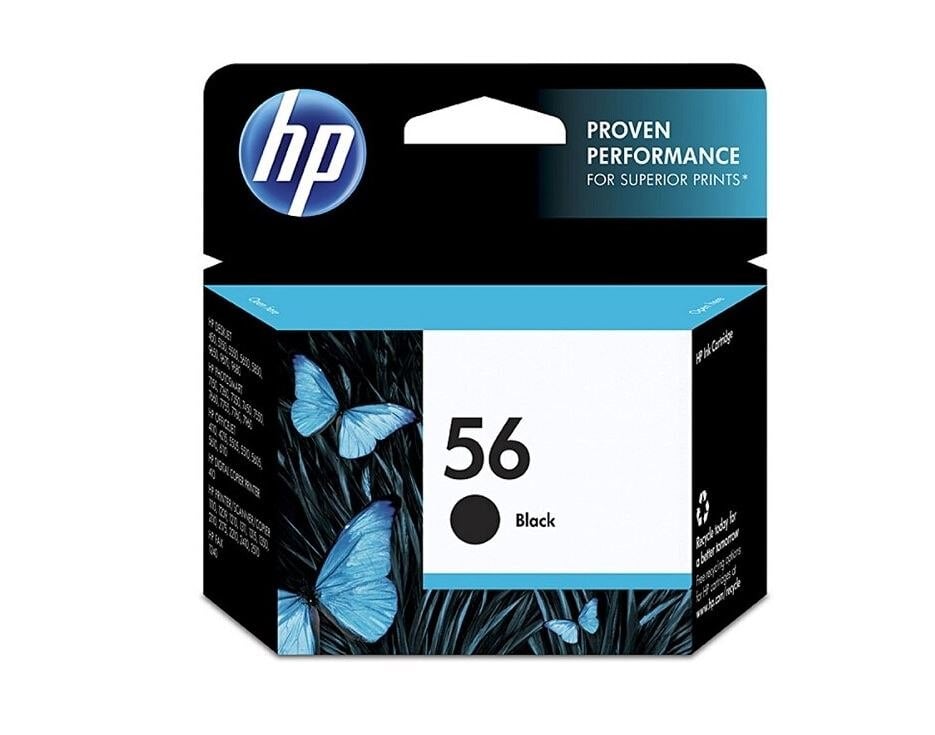 HP 56 Black Original Ink Cartridge, C6656AN, 1/Package