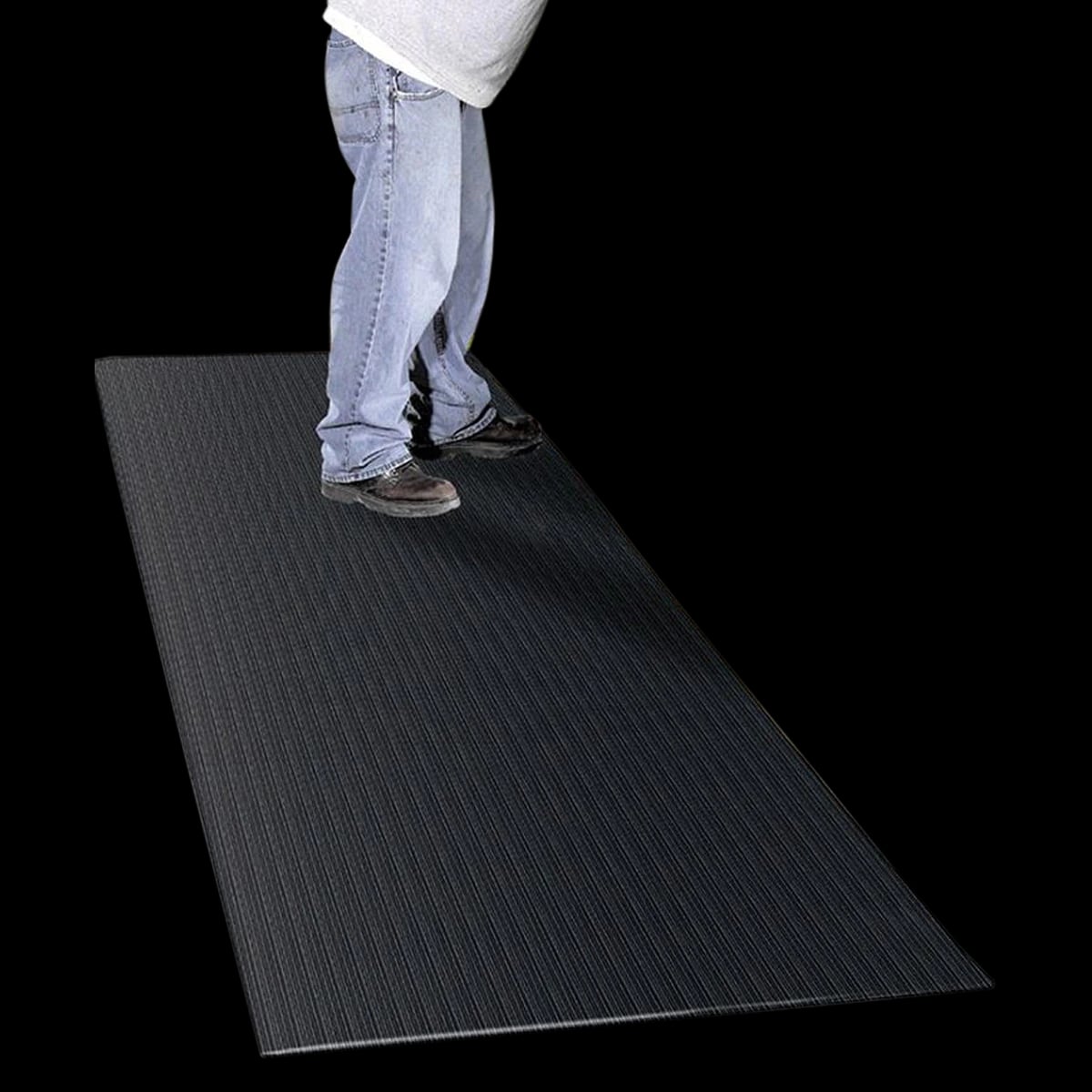 Realspace Anti-Fatigue Vinyl Floor Mat, 27" x 36", Charcoal, 1/Each