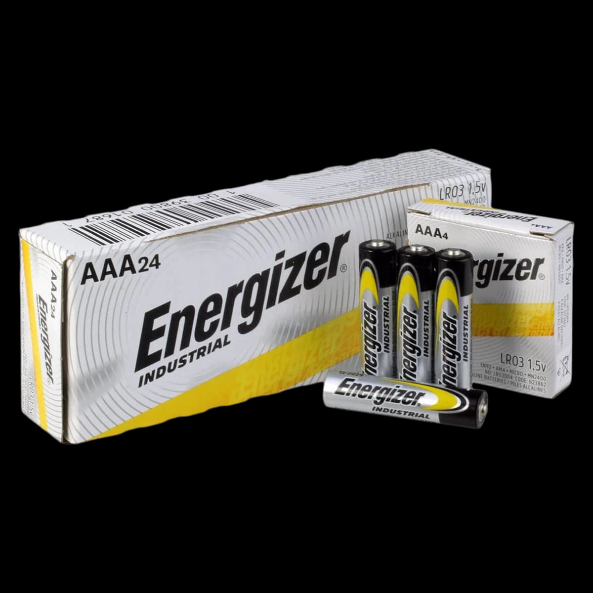 Energizer Industrial Alkaline AAA Batteries, 24/Box