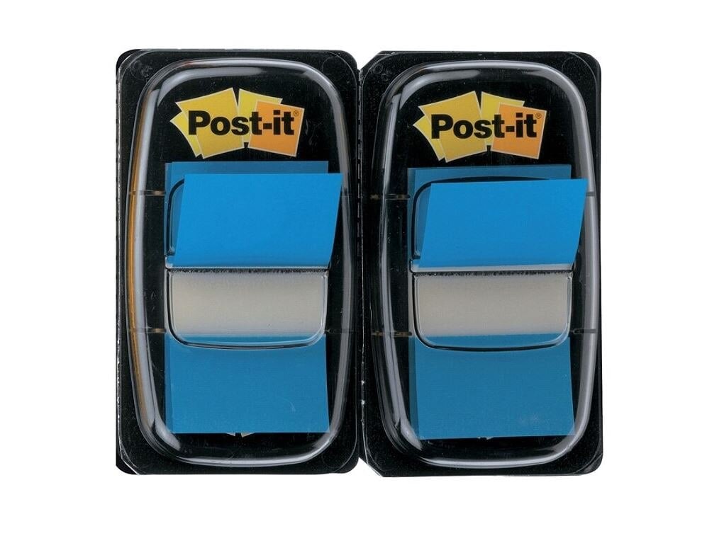 Post-it Flags, 1 in x 1.7 in, Blue, 50 Flags/Pad, 2 Pads/Pack, 2/Package