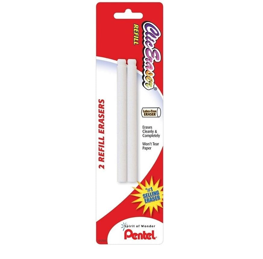 Pentel Clic Eraser Refill, 2/Pack