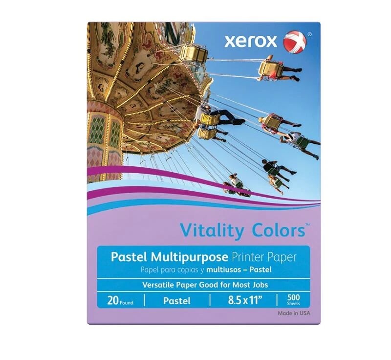 Xerox Color Paper, 8.5 x 11 in, 20 Lb, Lilac, 500/Pk