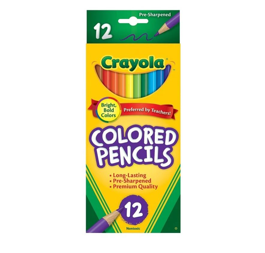 Crayola Colored Pencil Set, 12 Colors, 12/Box