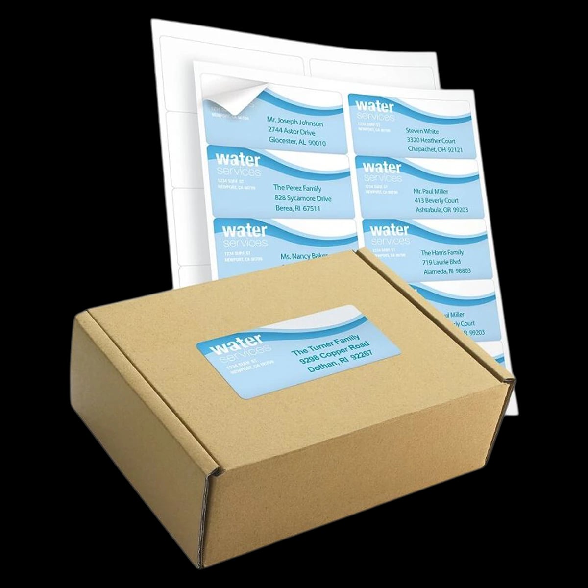 Office Depot White Inkjet/Laser Shipping Labels, 2 in x 4 in, 1000/Package