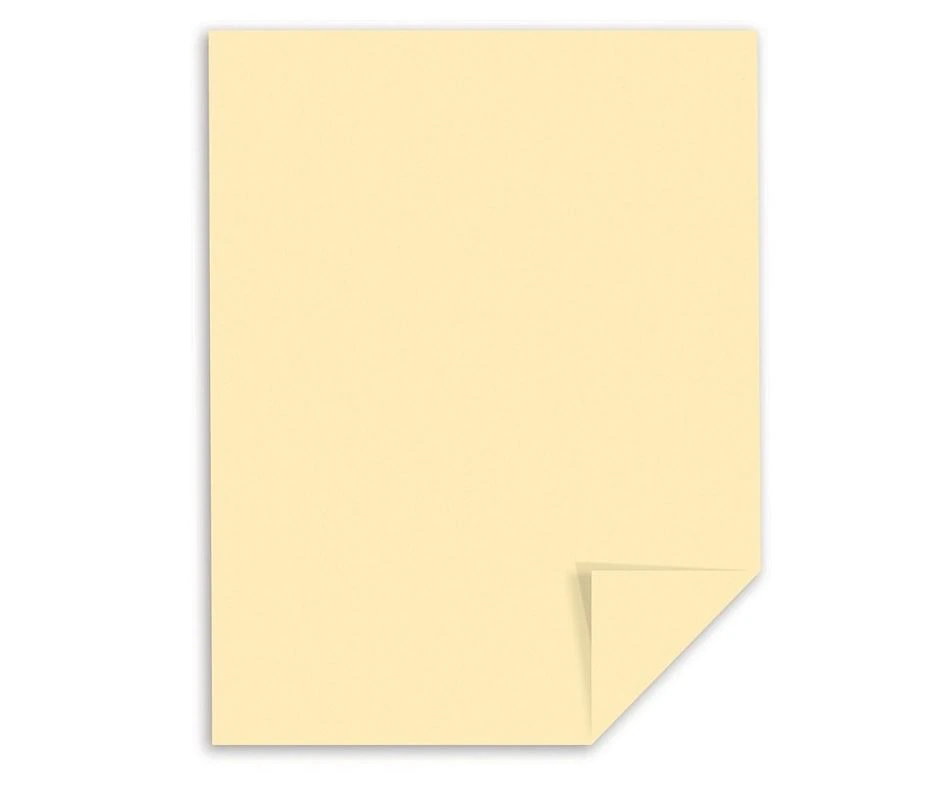 Wausau Papers Exact Vellum Bristol Cover Stock, 8.5 x 11 in, Ivory, 250/Box, VLM BRSTL67#