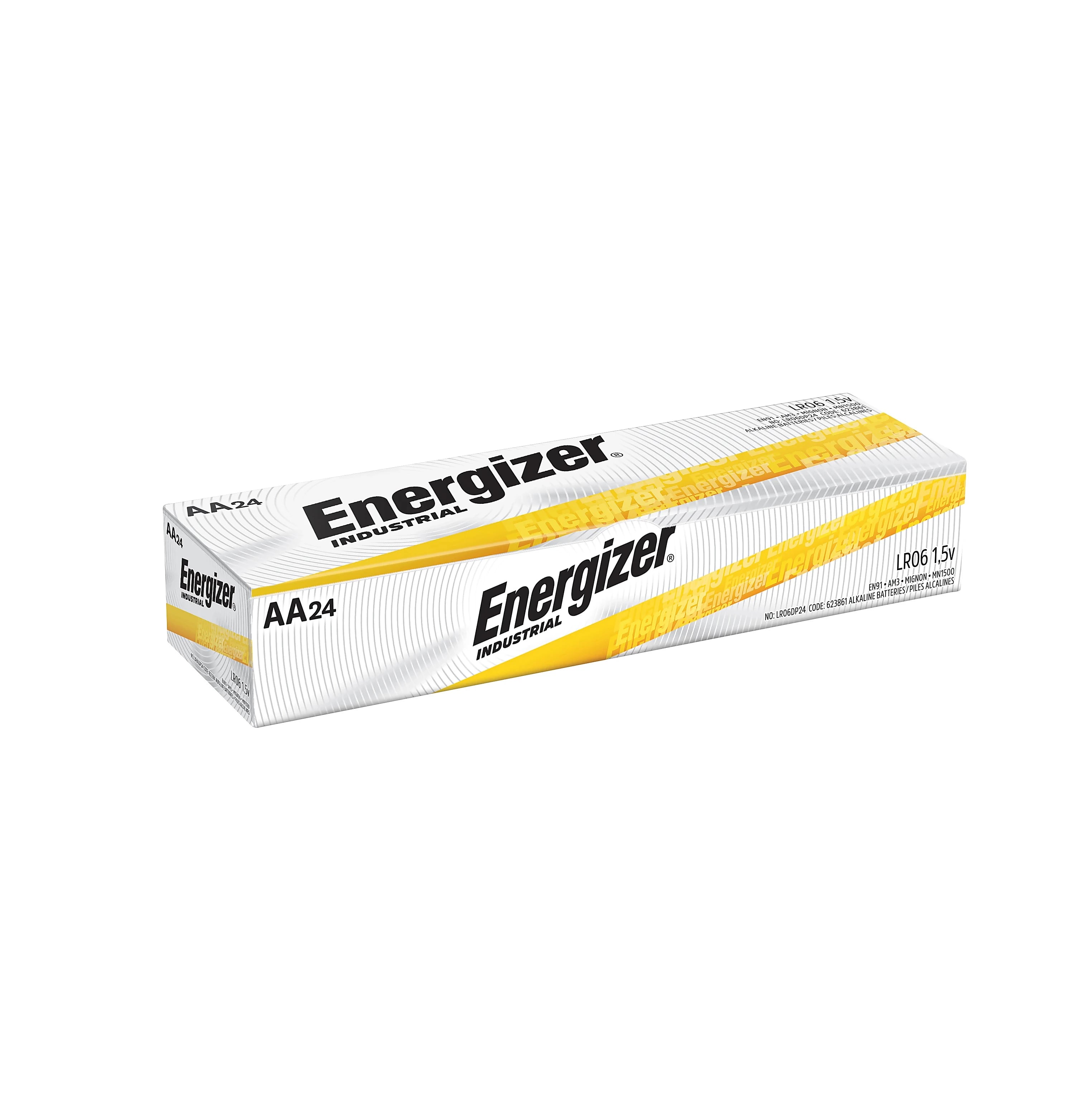 Eveready Energizer Industrial Alkaline AA Batteries, 24/Box