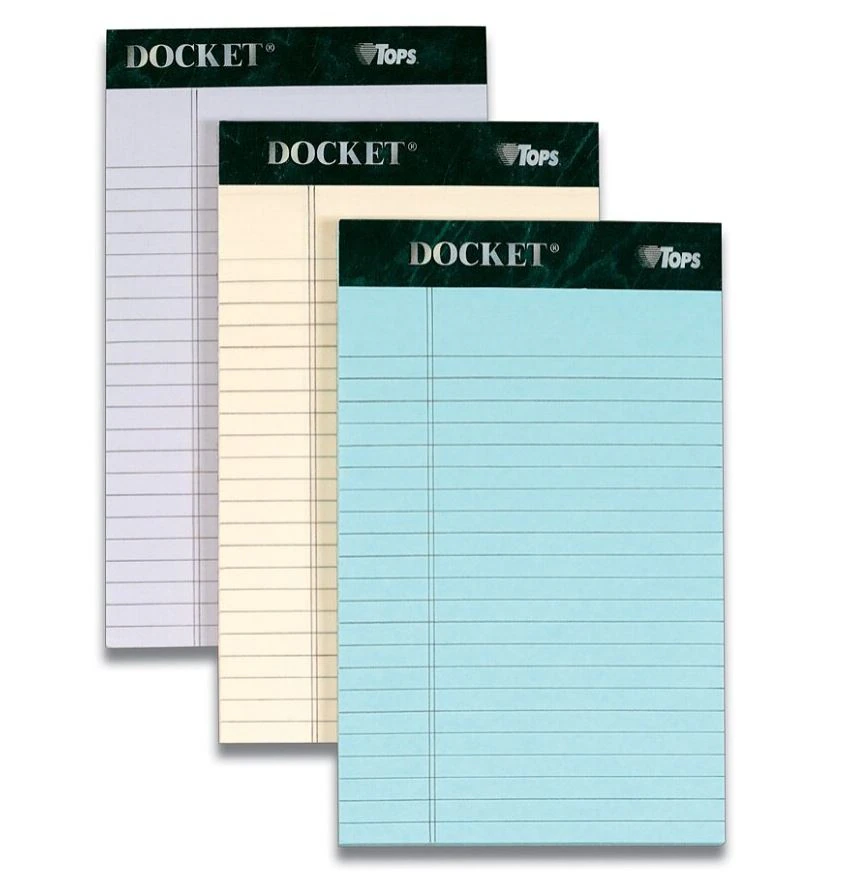 TOPS Prism+ Color Writing Pad, 5 in x 8 in, Legal Ruled, Assorted Colors, 6/Pack
