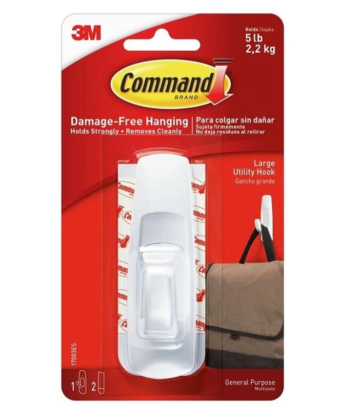 3M Command Utility Hooks, Large, White, 1/Package